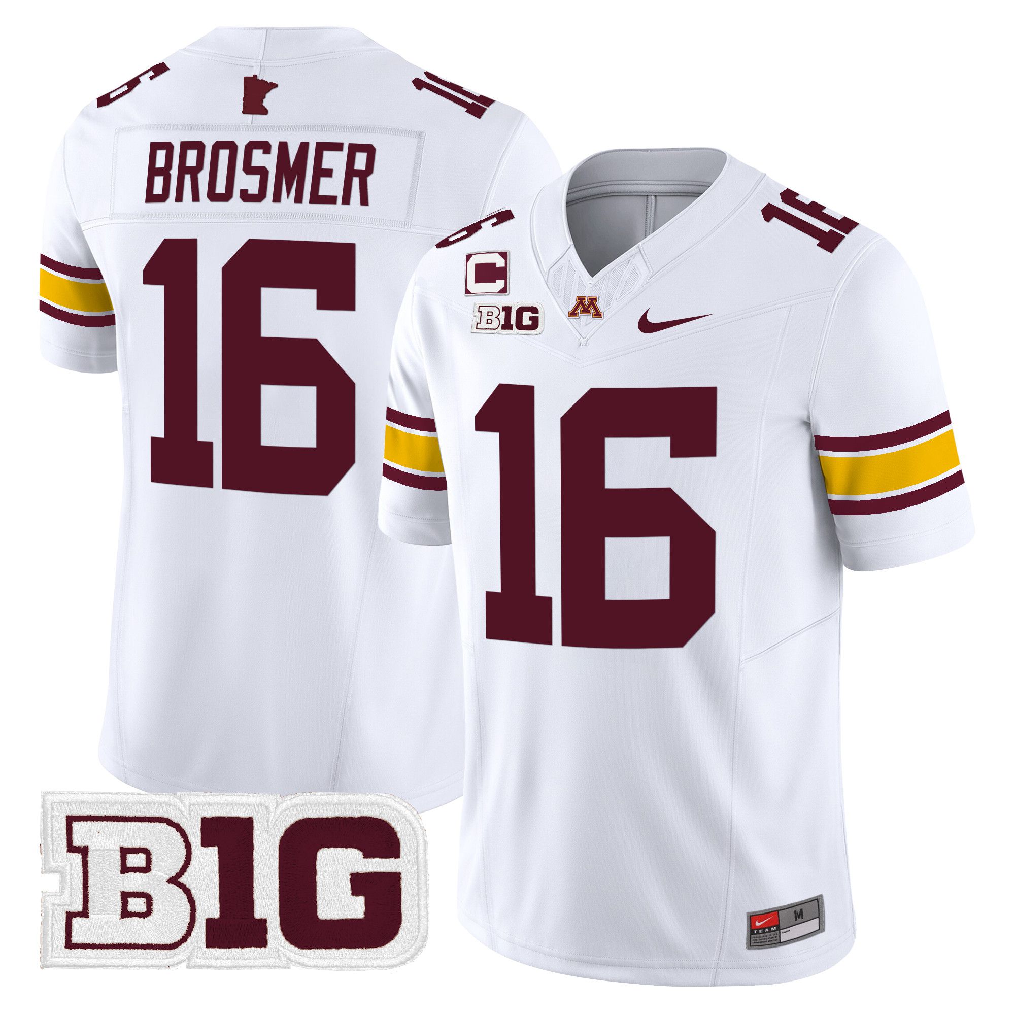 Men Minnesota Golden Gophers #16 Brosmer White Nike 2024 Vapor Limited NCAA Jersey->more ncaa teams->NCAA Jersey